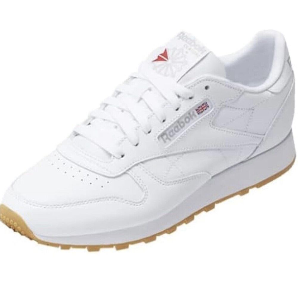 Reebok Classics leather unisex ‎ White shoes womens size 8 mens size 6.5